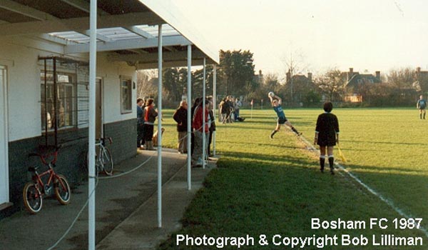 Bosham FC home ground. 1987. © Bob Lilliman